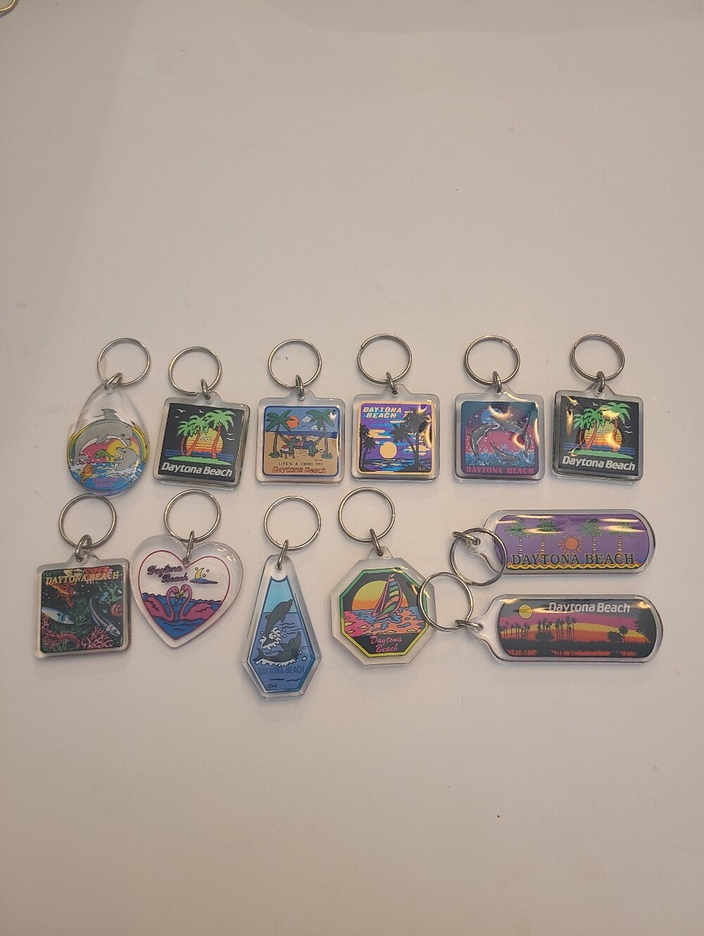 Vintage Daytona Beach Florida Keychain Lot, Pre-owned, please review photos